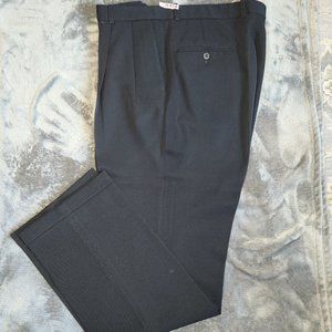 100% wool men's black dress slacks